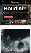 How sidefx.com looks like on a mobile device such as an iPhone.