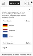How sidestep-shoes.com looks like on a mobile device such as an iPhone.