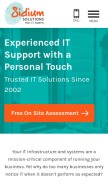 How sidium.com looks like on a mobile device such as an iPhone.