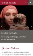 How sidwell.edu looks like on a mobile device such as an iPhone.