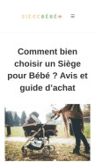 How siege-bebe.com looks like on a mobile device such as an iPhone.
