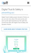 How sift.com looks like on a mobile device such as an iPhone.