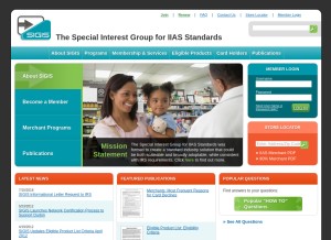 How sig-is.org looks like on a tablet such as an iPad.