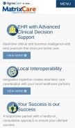 How sigmacare.com looks like on a mobile device such as an iPhone.