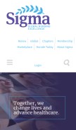 How sigmanursing.org looks like on a mobile device such as an iPhone.