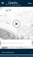How signatureflight.com looks like on a mobile device such as an iPhone.