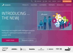 How signavio.com looks like on a tablet such as an iPad.