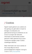 How signet.nl looks like on a mobile device such as an iPhone.