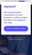 How signpost.com looks like on a mobile device such as an iPhone.