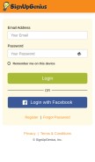 How signupgenius.com looks like on a mobile device such as an iPhone.