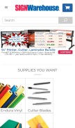 How signwarehouse.com looks like on a mobile device such as an iPhone.
