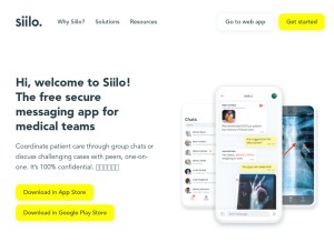 How siilo.com looks like on a tablet such as an iPad.