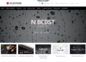 How silestoneusa.com looks like on a tablet such as an iPad.