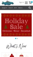 How silhouettedesignstore.com looks like on a mobile device such as an iPhone.