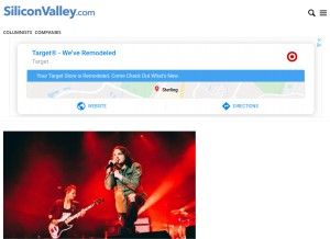 How siliconvalley.com looks like on a tablet such as an iPad.