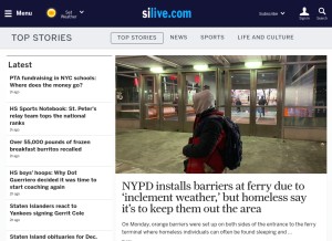 How silive.com looks like on a tablet such as an iPad.