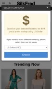 How silkfred.com looks like on a mobile device such as an iPhone.