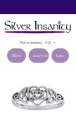 How silver-insanity.com looks like on a mobile device such as an iPhone.