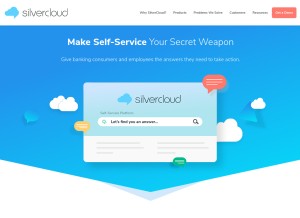 How silvercloudinc.com looks like on a tablet such as an iPad.