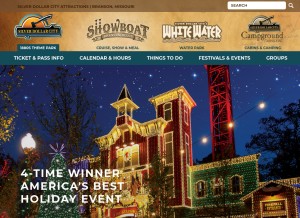 How silverdollarcity.com looks like on a tablet such as an iPad.