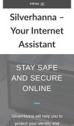 How silverhanna.com looks like on a mobile device such as an iPhone.