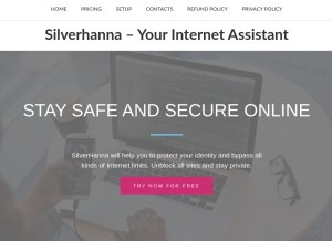 How silverhanna.com looks like on a tablet such as an iPad.