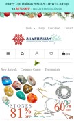 How silverrushstyle.com looks like on a mobile device such as an iPhone.