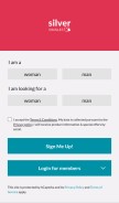 How silversingles.com looks like on a mobile device such as an iPhone.