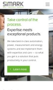 How simark.com looks like on a mobile device such as an iPhone.