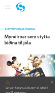 How siminn.is looks like on a mobile device such as an iPhone.