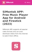 How simontokapp.com looks like on a mobile device such as an iPhone.