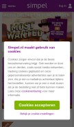 How simpel.nl looks like on a mobile device such as an iPhone.