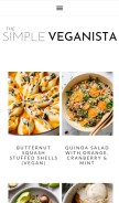 How simple-veganista.com looks like on a mobile device such as an iPhone.