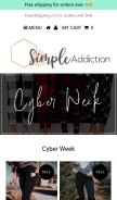 How simpleaddiction.com looks like on a mobile device such as an iPhone.