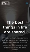 How simplebooth.com looks like on a mobile device such as an iPhone.