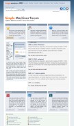 How simplemachines.org looks like on a mobile device such as an iPhone.