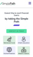 How simplepath.in looks like on a mobile device such as an iPhone.
