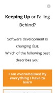 How simpleprogrammer.com looks like on a mobile device such as an iPhone.