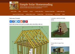 How simplesolarhomesteading.com looks like on a tablet such as an iPad.