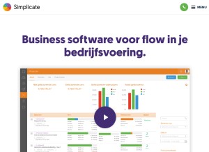 How simplicate.nl looks like on a tablet such as an iPad.