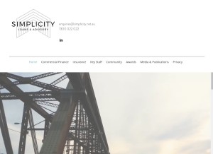 How simplicity.net.au looks like on a tablet such as an iPad.
