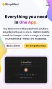 How simplified.com looks like on a mobile device such as an iPhone.