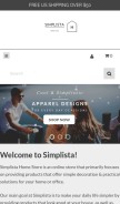 How simplista-store.com looks like on a mobile device such as an iPhone.