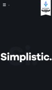 How simplistic.com looks like on a mobile device such as an iPhone.
