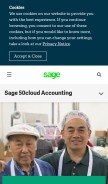 How simplyaccounting.com looks like on a mobile device such as an iPhone.