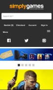 How simplygames.com looks like on a mobile device such as an iPhone.