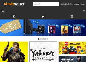 How simplygames.com looks like on a tablet such as an iPad.