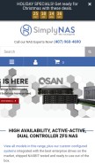 How simplynas.com looks like on a mobile device such as an iPhone.