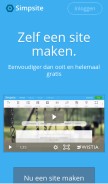 How simpsite.nl looks like on a mobile device such as an iPhone.