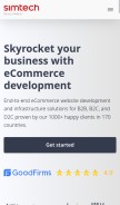 How simtechdev.com looks like on a mobile device such as an iPhone.